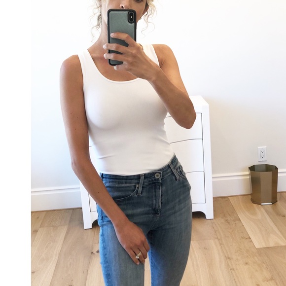 AUSTIN White Seamless Ribbed Tank - Picture 4 of 7